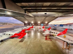 Aerocaribe private charter plane in a Costa Rica