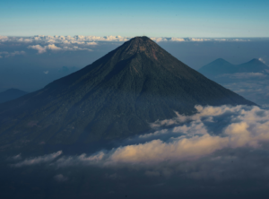 Aerial view of Arenal Volcano and during an Aerial Tour in Costa Rica